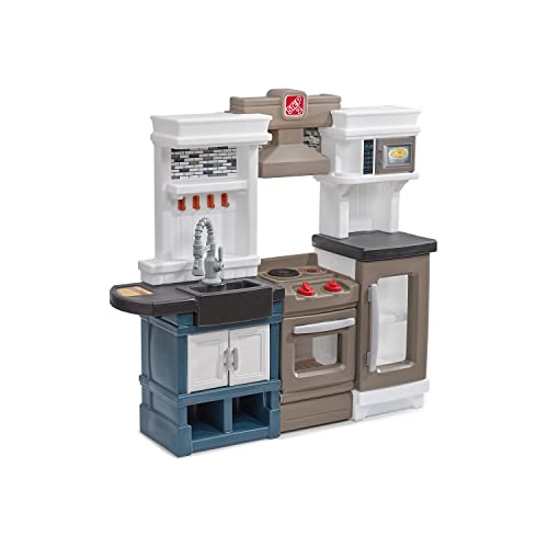 Modern Kids Play Kitchen Set with Lights and Sounds, 33 Piece Accessories Y448