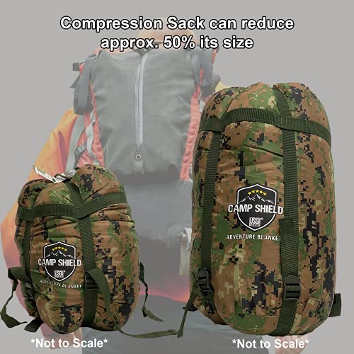 Camp-Shield Adventure Blanket with Added Padding, Water Resistant, Lightweight, Includes Compression Sack N27520