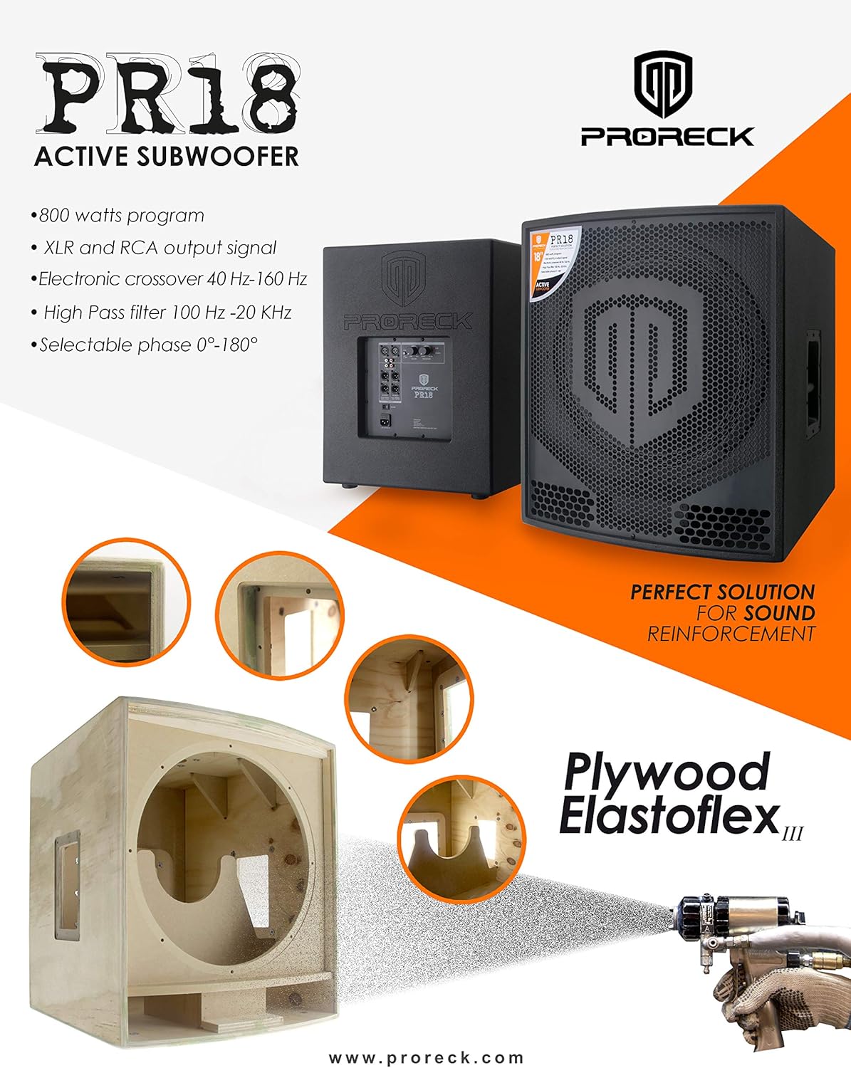18 inch 2000W Active Powered PA Subwoofer Cabinet K579