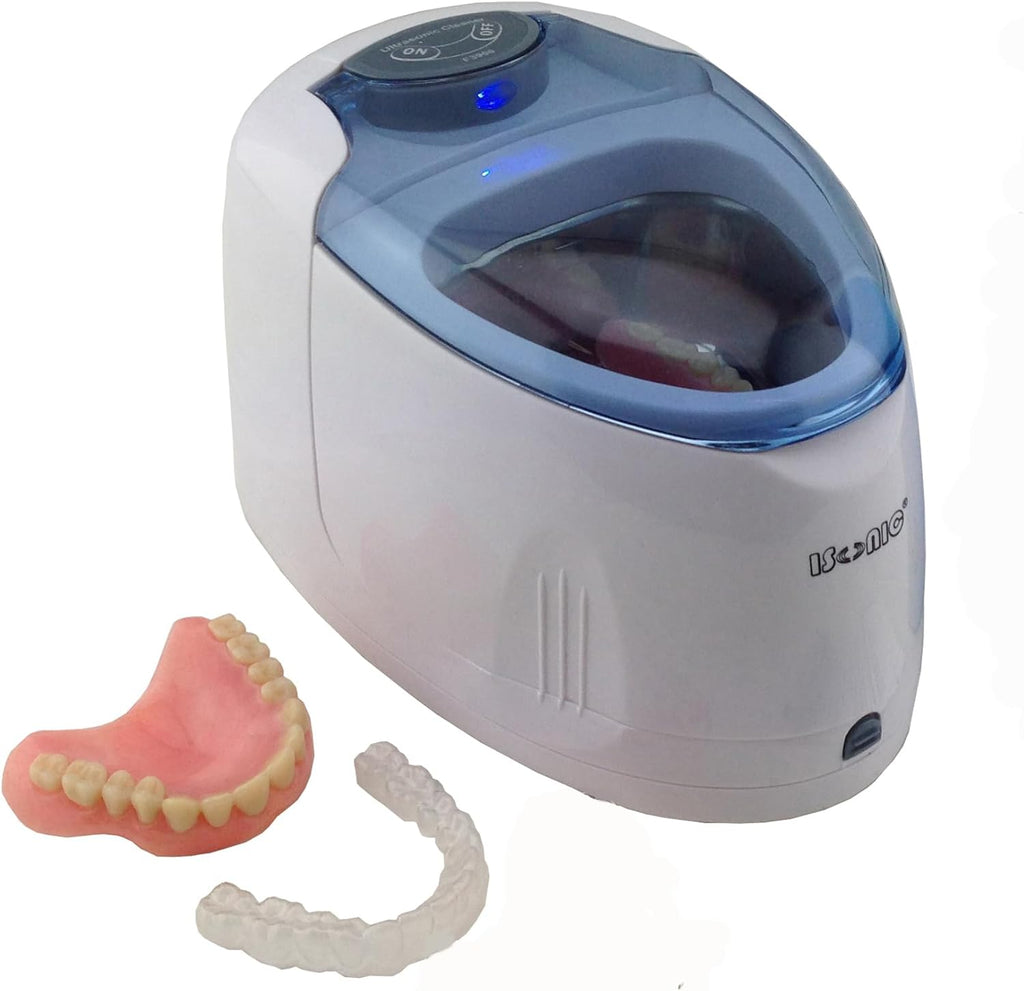 Ultrasonic Denture and Aligner Cleaner for Dental Appliances, 110V 20W, White R7797