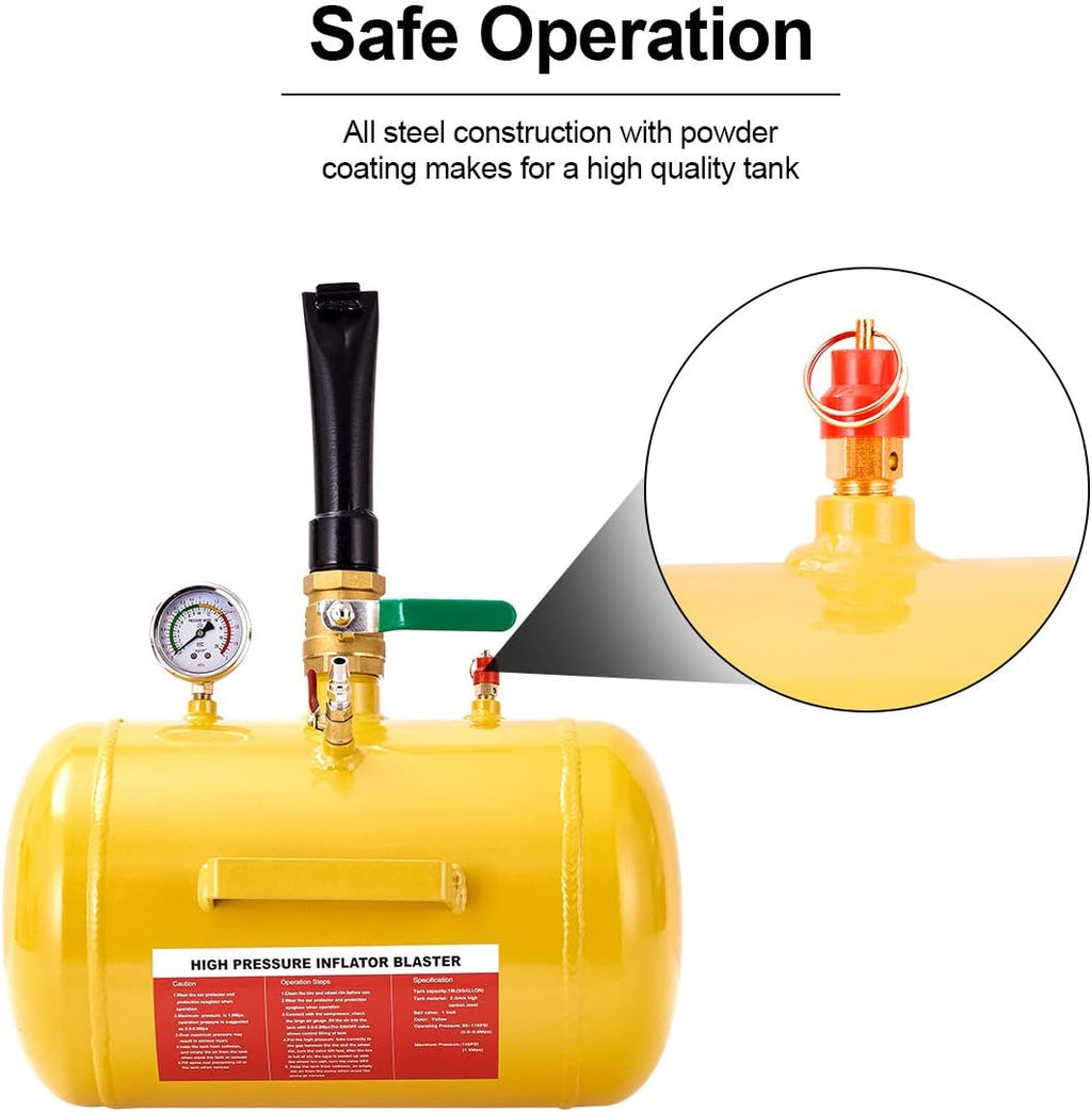 5 Gallon Air Tire Bead Seater Blaster Tool 145psi H31905