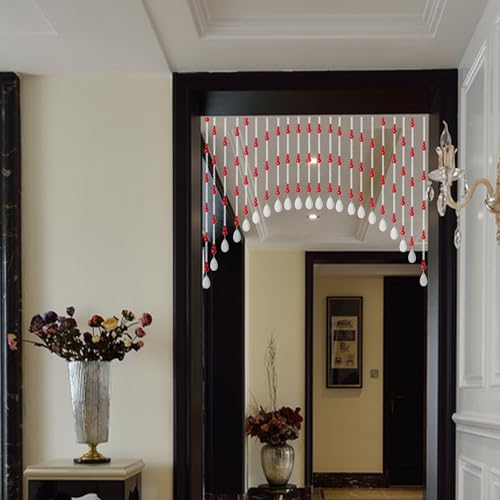 Beaded curtain for doorways and windows, room divider, easy to install A98056