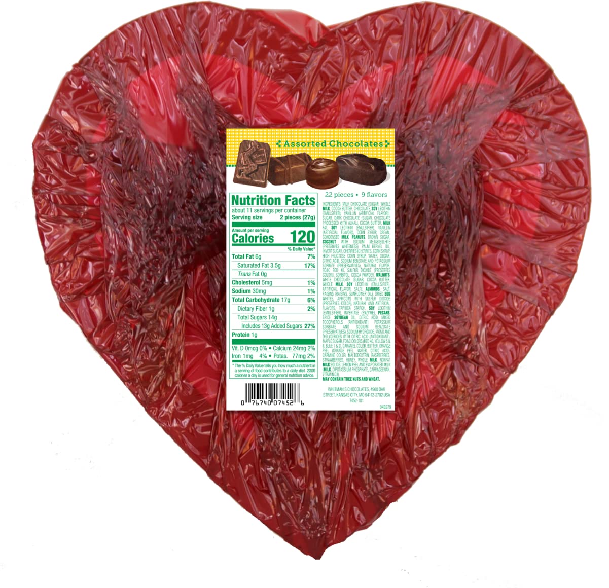 Valentine's Sampler Heart, 10.3 Ounce J162111