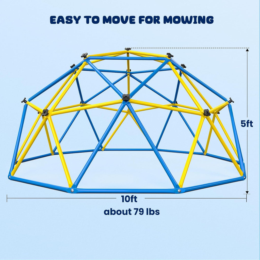 Climbing Dome with Canopy for Kids Backyard, Heavy Duty Monkey Bars, Anti-Rust Steel N87757