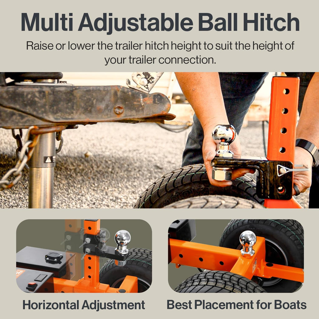 Electric Trailer Dolly 7500lbs Max Weight, All-Terrain Wheels for RVs and Campers L37005