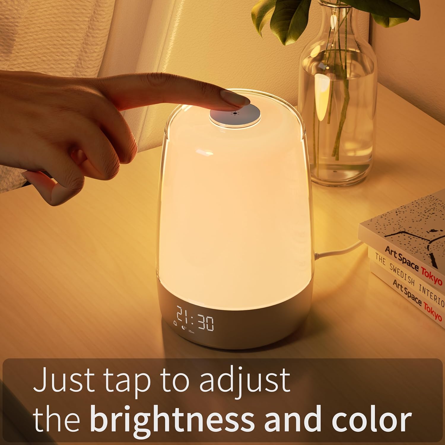 Sunrise Alarm Clock with Dimmable Touch Light and 6 RGB Colors S896051