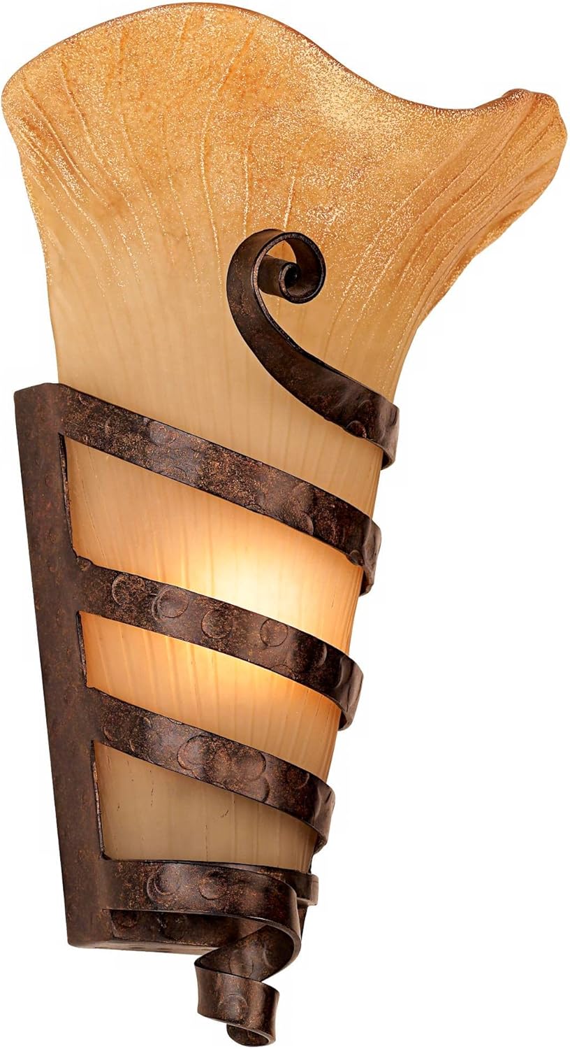 Farmhouse Rustic Wall Light Sconces Set of 2 Hardwired P486034