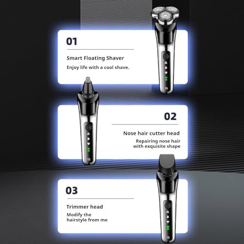 Electric Shaver for Men, Rechargeable Razor with LED Display C712717