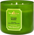 Bath & Body Works, White Barn 3-Wick Candle w/Essential Oils - 14.5 oz - New Core Scents! (Autumn Woods)