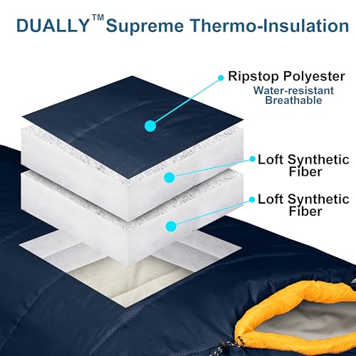 Mummy Sleeping Bag for Adults Camping, XXL Cold Weather Winter Y9467