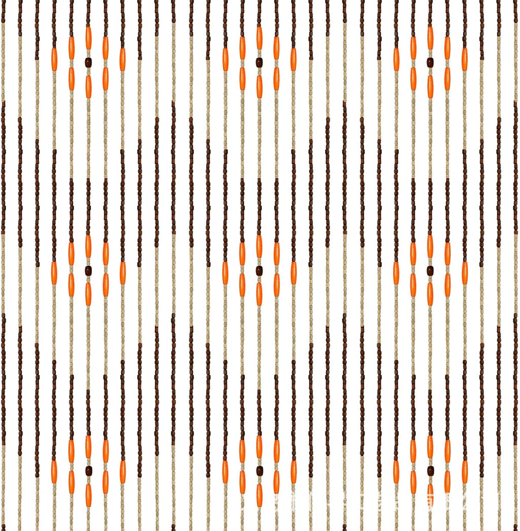 Wood Beaded Curtain for Doorway, 31 Strands Door Beads Curtains, Handmade Natural Brown Bamboo Bead Door String Curtain, for Home Decor Porch Bedroom Living Room Divider, 86 X 35 Inches