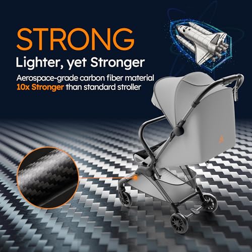Ultra-Compact Travel Stroller with Carbon Fiber Frame, 9.9 lbs B69241
