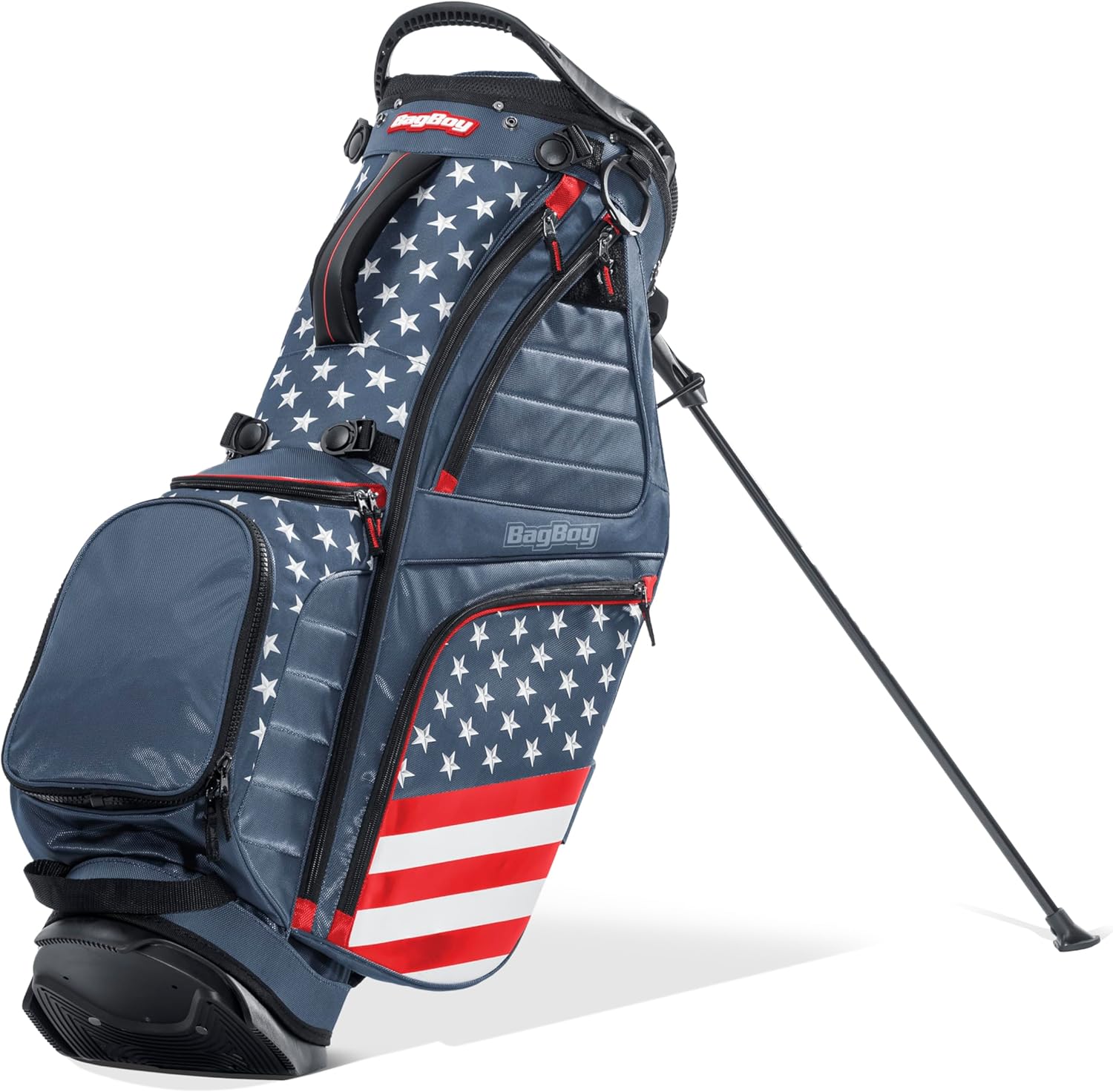 Bag Boy HB-14 Hybrid Golf Stand Bag, 14 Way Top with Full Length Individual Dividers, Lightweight, Removable Dual Shoulder Straps, 7 Pockets