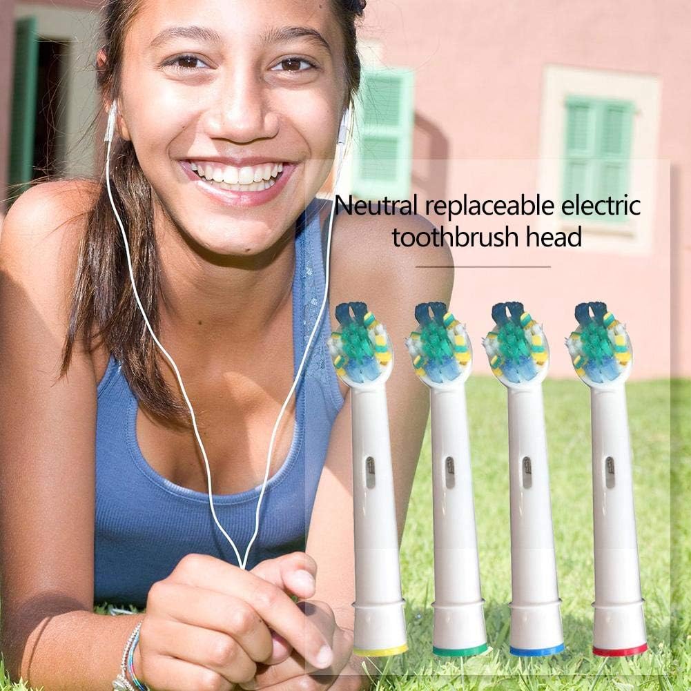 Replacement Brush Heads for Electric Toothbrush, Floss Action, Pack of 4 F200530