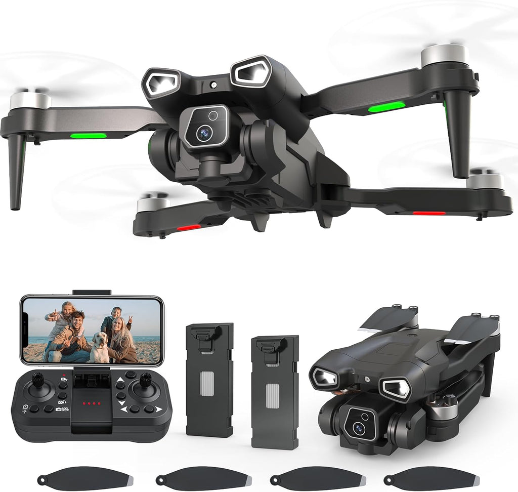 Drones with camera for adults 4k Brushless Motor Drone, 4K Adjustable Camera Drone Bottom Camera 40km/h Max Optical Flow Positioning 5G WiFi FPV Quadcopter drone for kids Beginners 12Pro
