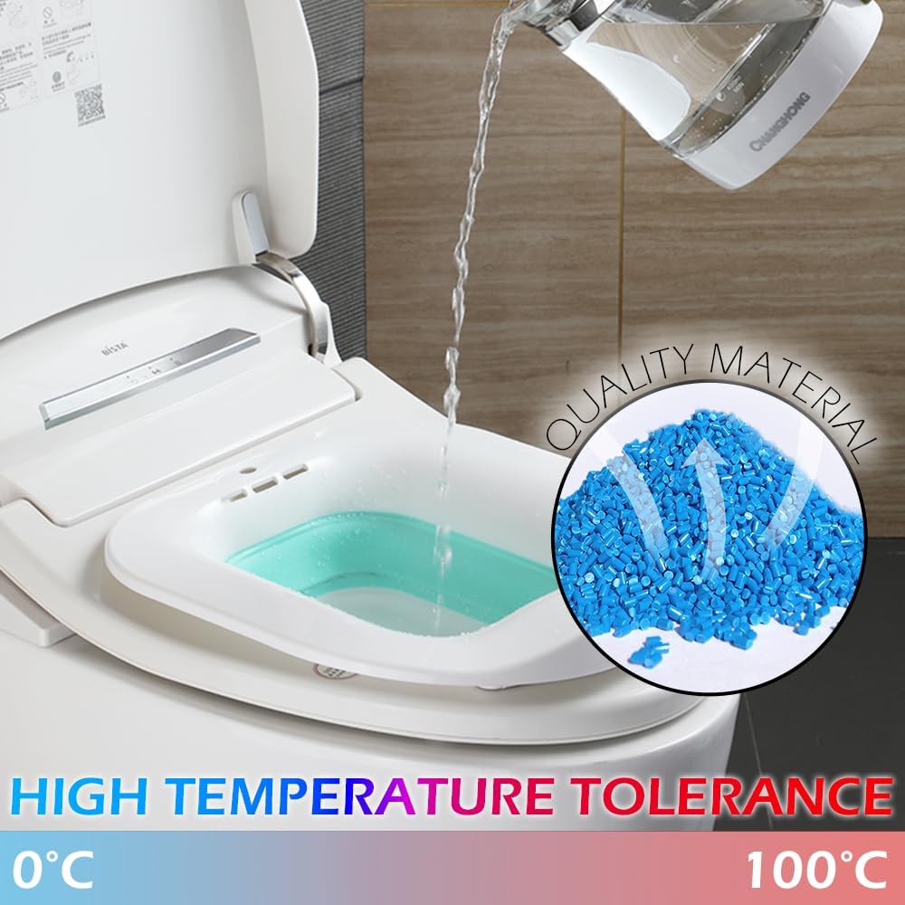 Sitz Bath for Toilet, Battery Powered, Wireless, Collapsible for Postpartum Care S26718