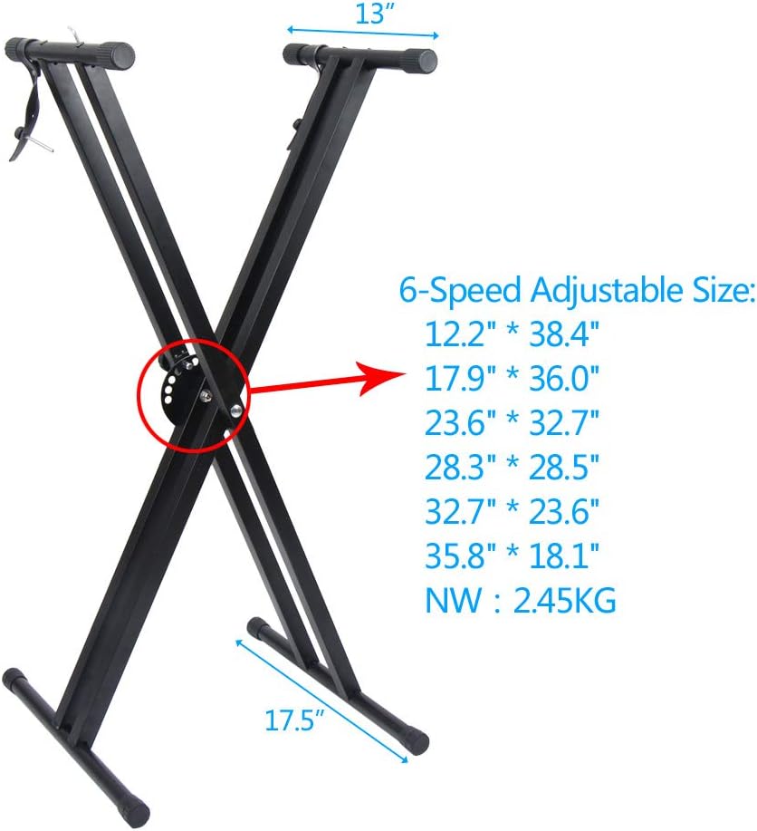 Adjustable Piano Keyboard Stand with Bench P57862