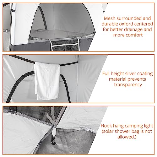 6.8FT Pop Up Shower Tent with Mesh Floor and Carrying Bag N244941