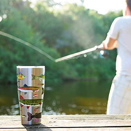 Marble Swirl Insulated Tumbler Cup, 20oz, Stainless Steel I839