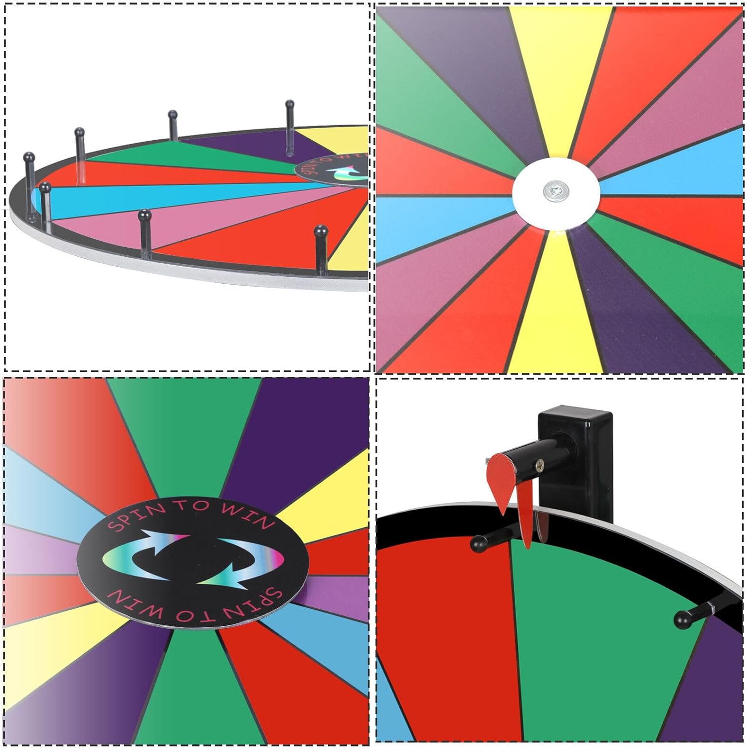 24" Prize Wheel with Detachable Stand Carnival Spinning Game U890