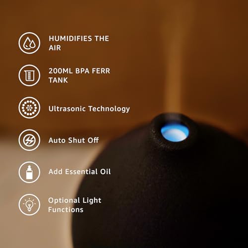 Ceramic Aromatherapy Diffuser with 7 Color Lights, Auto Shut Off for Home Office G173961