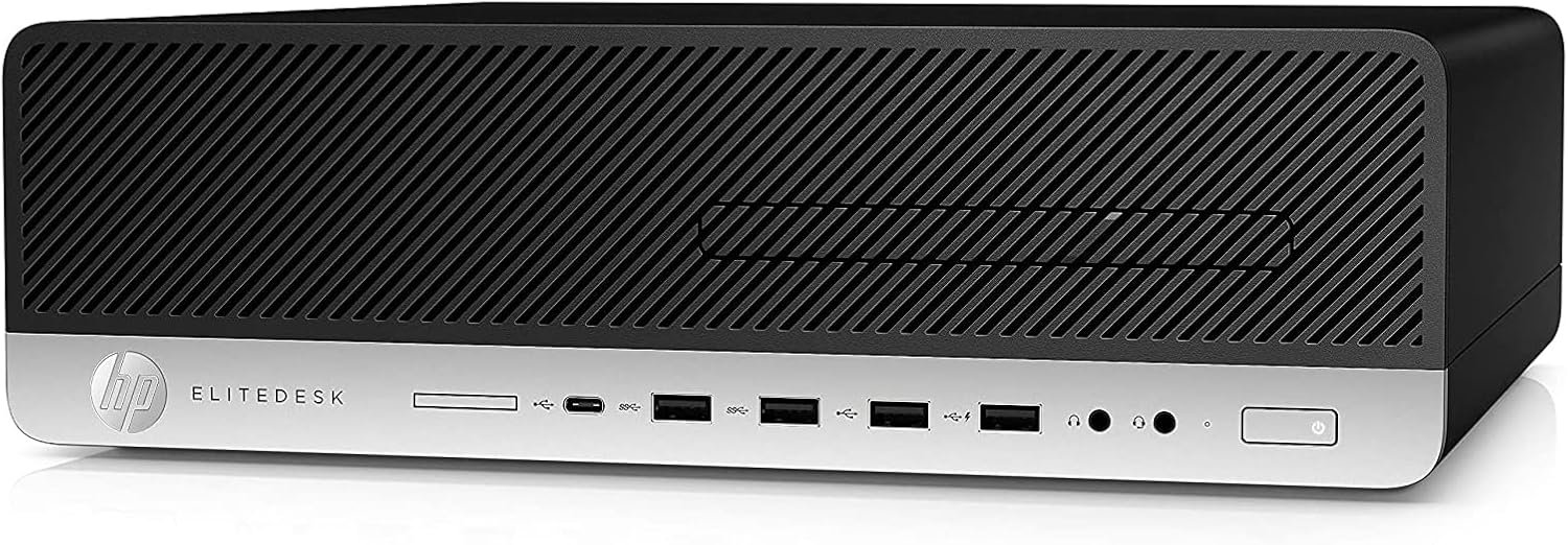 HP Elitedesk 800 G4-SFF, Core i5-8500 3.0GHz, 16GB RAM, 512GB Solid State Drive, DVDRW, Windows 11 Pro 64bit, (Renewed)