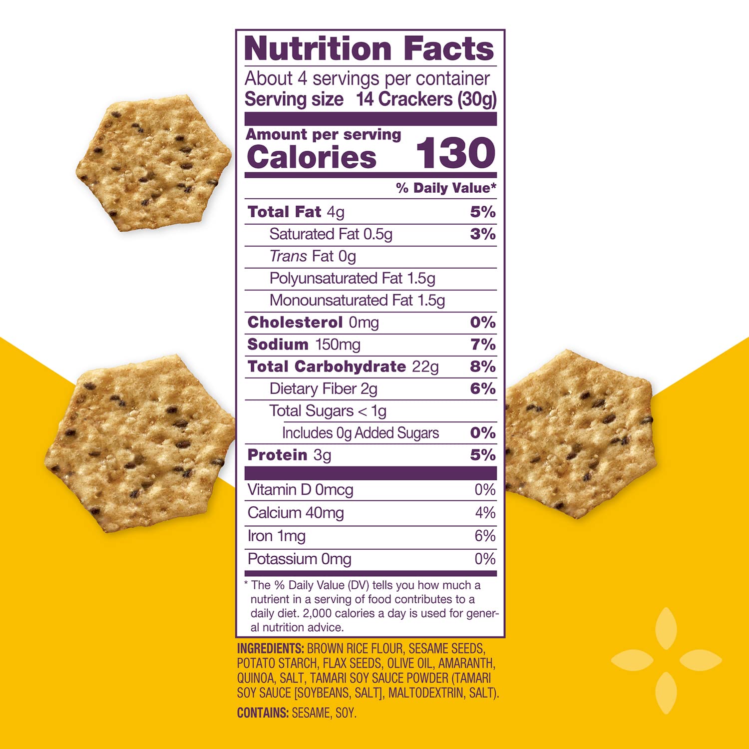 Multi-Seed Gluten-Free Crackers, 4 Ounce (Pack of 12) S57899