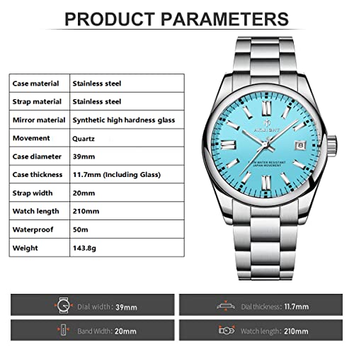 Men's Waterproof Stainless Steel Chronograph Watch U676