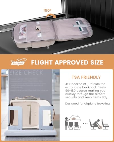 40L Carry-On Travel Backpack with Packing Cubes, Fits 17" Laptop N757