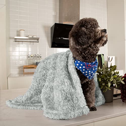 Fluffy Fleece Dog Blanket for Pets, Plush Throw for Bed, Couch, Travel U17930