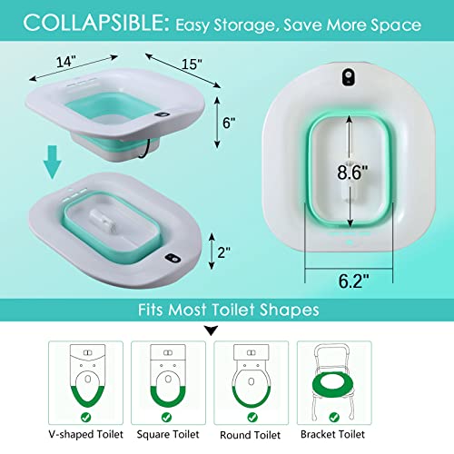 Electric Sitz Bath for Toilet Seat, Portable Water Spray Style, Blue N14890