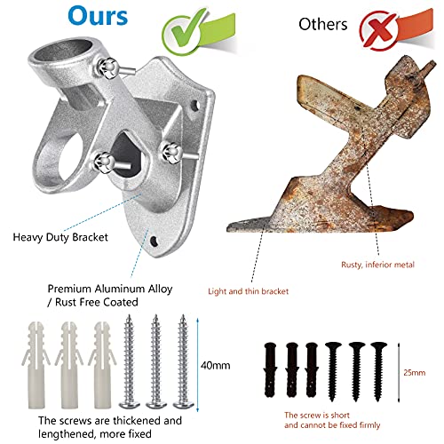 Heavy Duty House Flag Pole Holder Bracket, Aluminum Mount, Stainless Steel Hardware, 1" Inner Diameter L10567