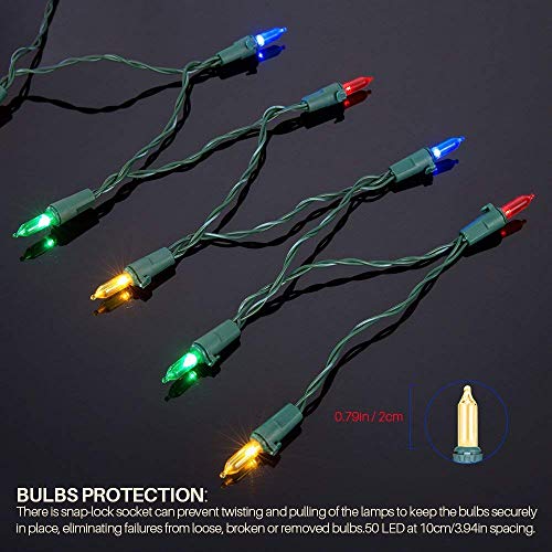 Battery Operated String Lights 18ft 50 LED Warm White for Indoor Outdoor Christmas Decor W849