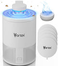 Vortex Indoor Insect Trap - Catcher & Killer for Fruit Flies, Gnat, Mosquito, Moth - UV Light Non Zapper Suction Glue Board - Bug Light Fruit Fly Trap (Black)