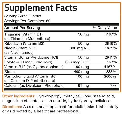 Super B Vitamin B Complex Sustained Slow Release Tablets I117
