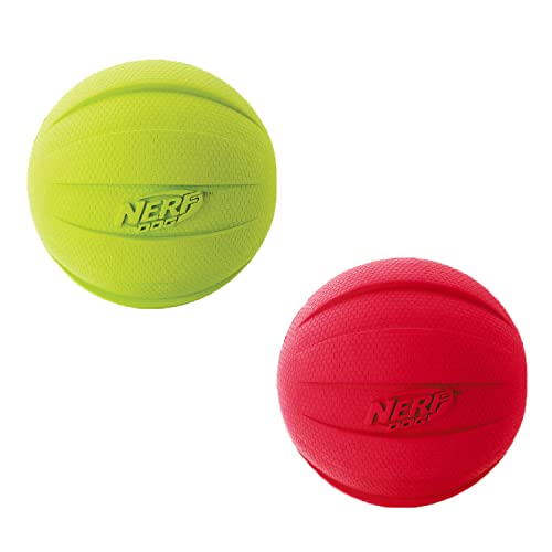 Rubber Dog Toy Ball with Squeaker, 4 Inch, for Medium/Large Breeds M57003