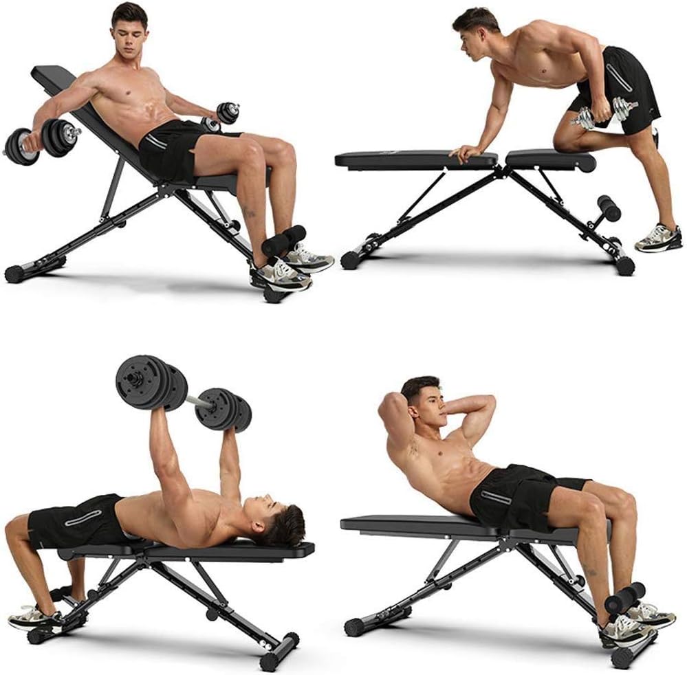 Adjustable Weight Bench for Full Body Workout, Foldable Flat/Incline/Decline S9044