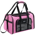 Large Cat Carrier Dog Carrier Pet Carrier Under 25 Lbs, Large Cats Small to Medium Dogs Portable Soft Sided Folding Travel Pet Carrier, Cat Carrier for 2 Cats Car Travel Carrier(Large, Grey)