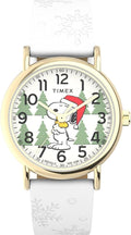 Timex TW2W24100 x Peanuts Snoopy Holiday 34mm Fabric Strap Watch