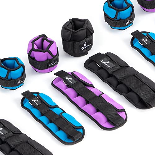 Adjustable Ankle Weights for Men and Women, 1 Pair, 2-10 lbs, for Gym Fitness Workout O1522