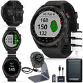 Garmin Approach S62 Golf Smartwatch | Large 1.3" Color Touchscreen | Scratch-Resistant Ceramic Bezel | QuickFit Bands | Compatible with Garmin Golf App with Signature Stand Power Bundle