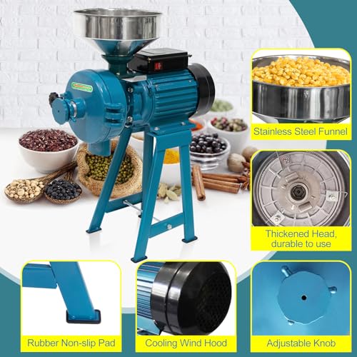 Electric Grain Mill Grinder for Wet and Dry Cereals, Heavy Duty Commercial Use M32232