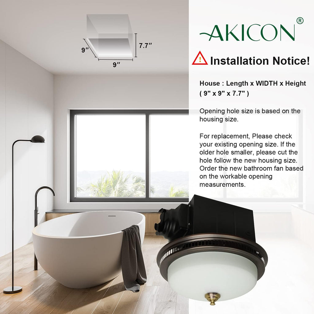 Round Exhaust Bathroom Fan with Light and Nightlight P24698