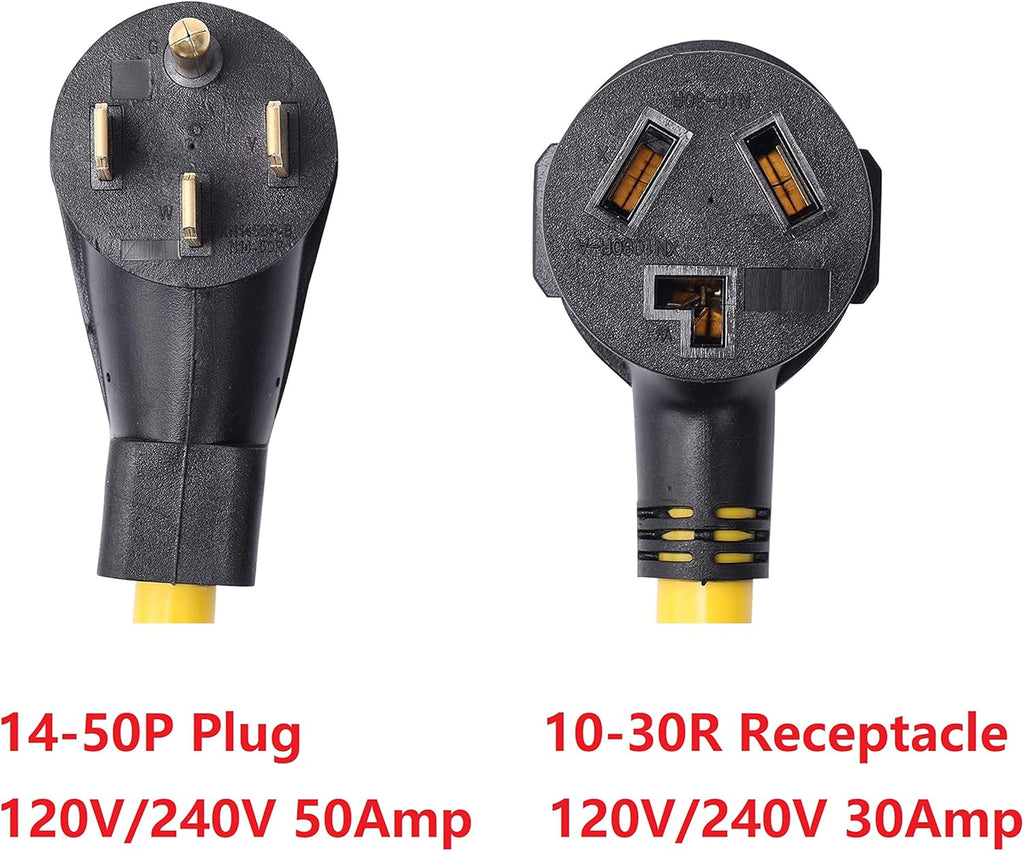 NEMA 14-50P to 10-30R 50 Amp Adapter J919