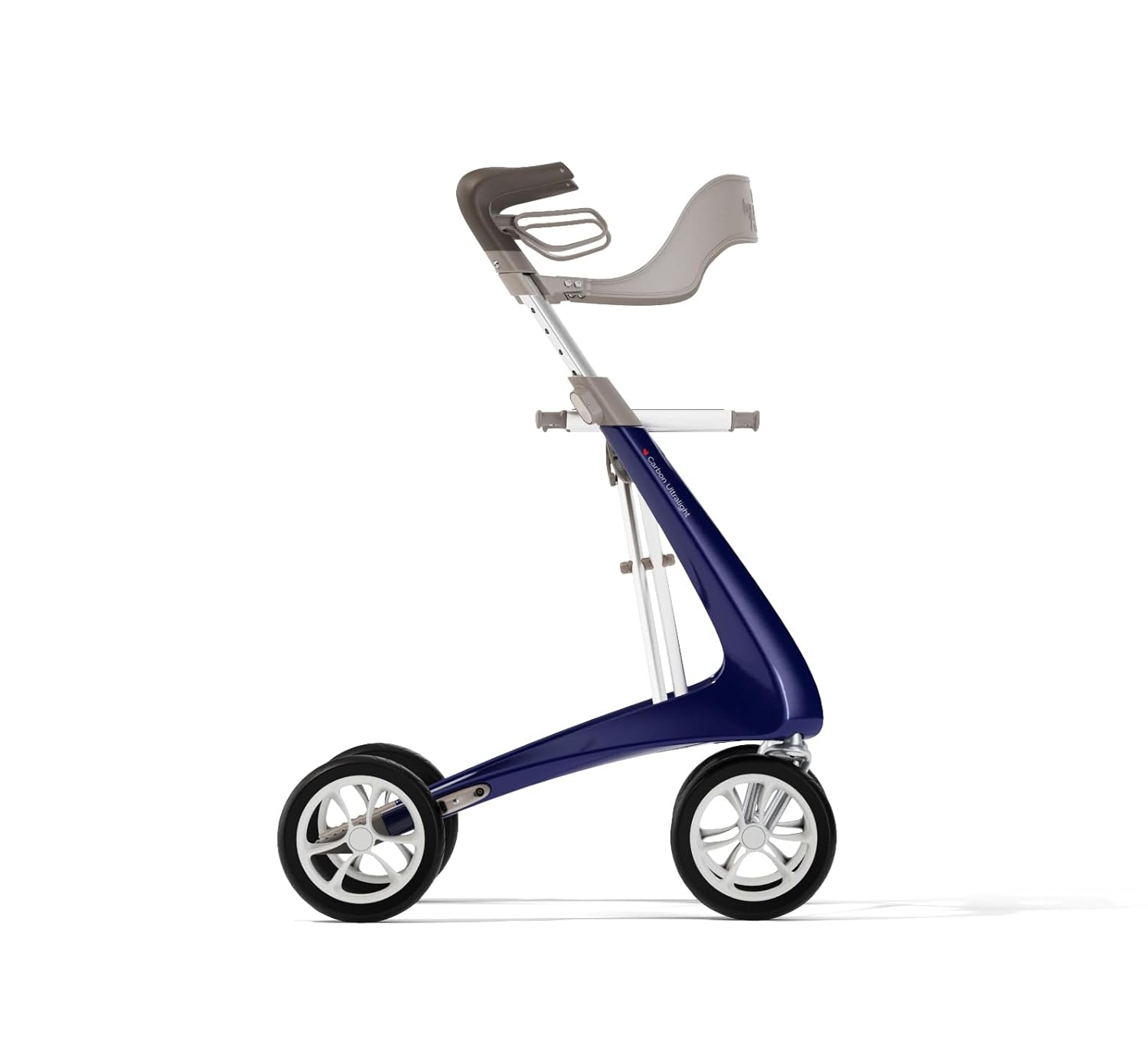 Ultralight Carbon Fiber Rollator with Backrest, Blue D369615