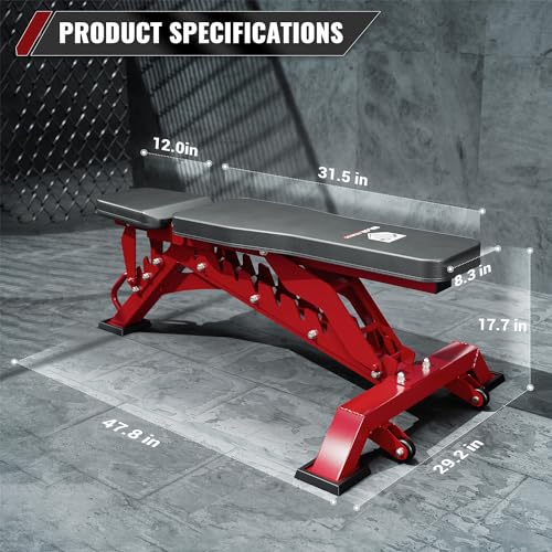 Adjustable Weight Bench for Home Gym Strength Training F2949