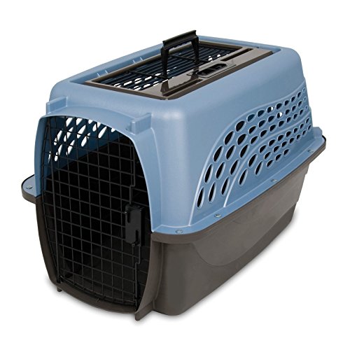Petmate Two-Door Small Dog Kennel & Cat Kennel (Top Loading or Front Loading Pet Carrier, Made with Recycled Materials, 24 inches in Length) For Pets up to 15 Pounds, Made in USA