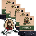 Dr. Squatch Men's Bar Soap - 5 Pack Pine Tar - All Natural Bar Soap for Men with Heavy Grit - 5 Bars of Soap and a Collectible Magnet