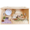 Wooden Hamster Cage, Reptile Terrarium,Small Animals House Habitat Hutch,for Dwarf Hamster, Guinea Pig, Chinchilla