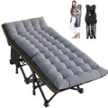 LILYPELLE Folding Camping Cot, Heavy Duty Sleeping Cots with Carry Bag, Double Layer Oxford Portable Travel Camp Cots for Home, Office Nap and Outdoor Beach
